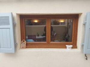 fenêtres pvc chêne dorée